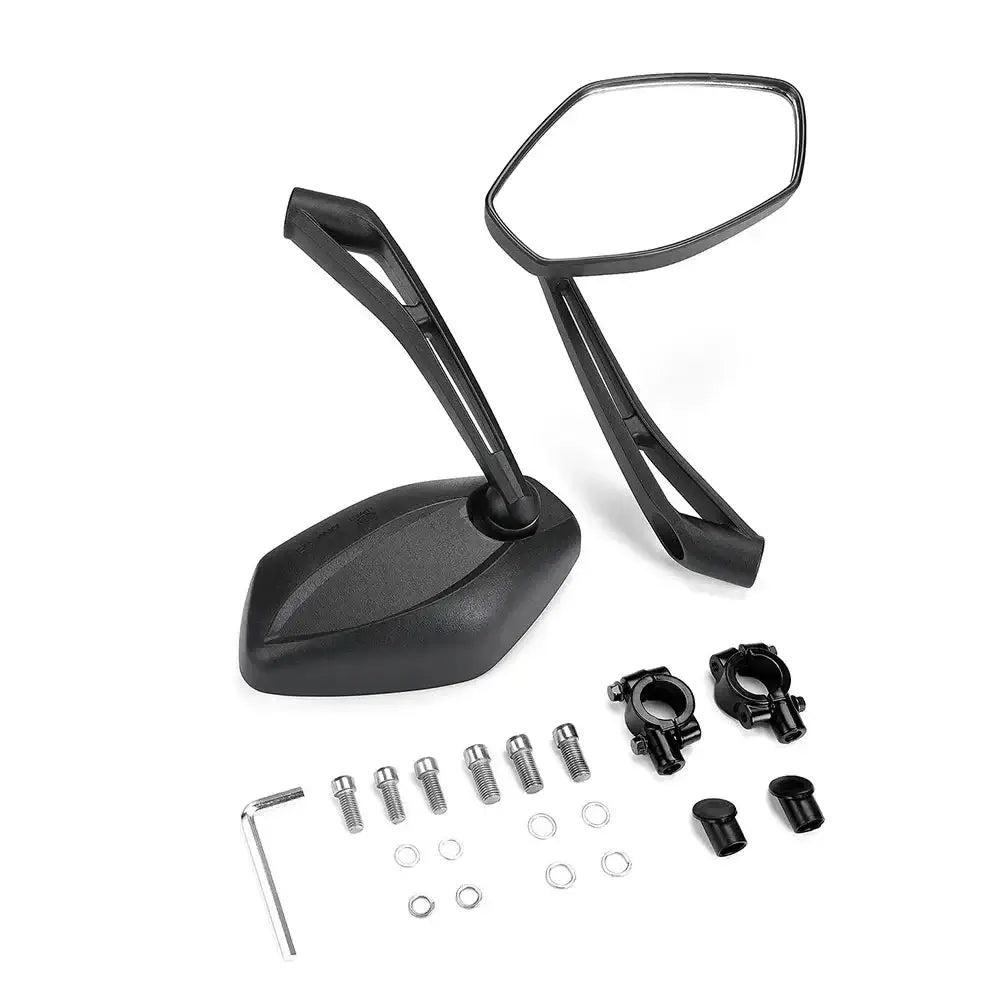 Diamond 360° Adjustable Motorcycle Rear View Side Mirrors 8mm / 10mm Screws