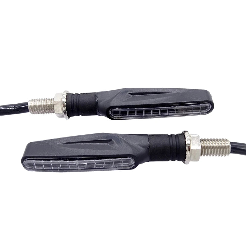 Sequential Motorcycle Turn Signal Light Side Repeaters Indicators 10mm