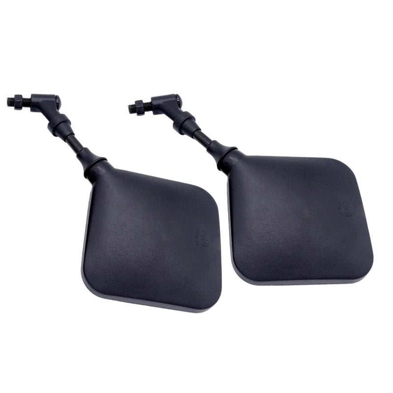 Motorcycle Black Square Dual Sport Mirrors 10mm Fits Suzuki DR200 DR250 DR350 DRZ400 DR650