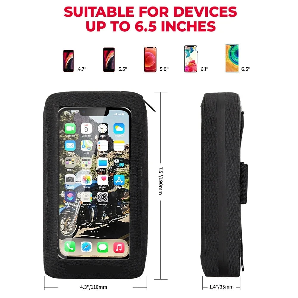 Motorcycle Fuel Tank Magnetic Waterproof Touch Screen Mobile Phone Holder Case