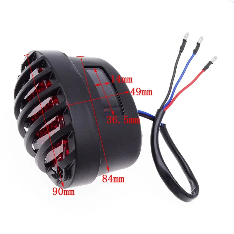 LED Motorcycle Daytime Running License Plate Rear Tail Brake Light DRL