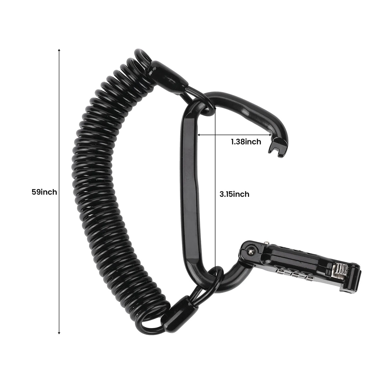 Motorcycle Helmet Combination Lock with Security Cable