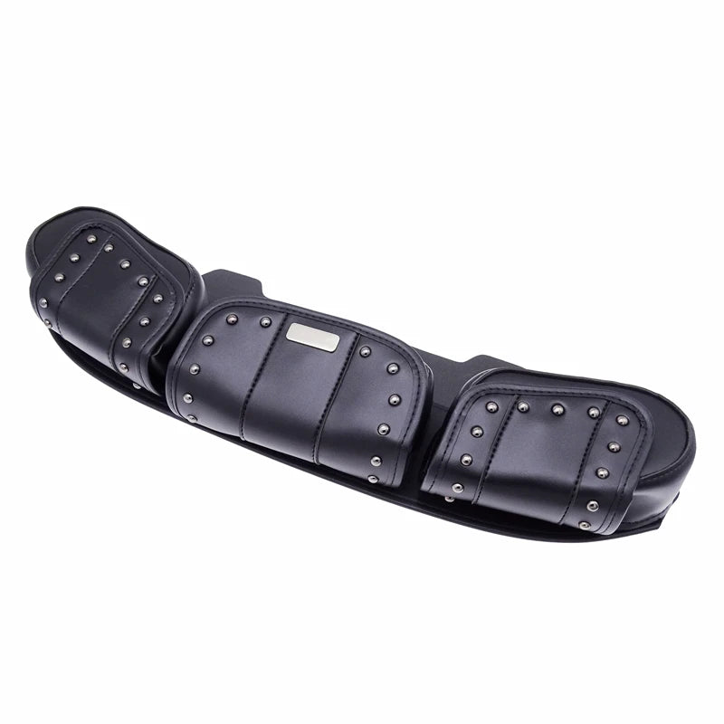 Motorcycle PU Leather Windshield Fairing Pouch Saddle Bag With 3 Pockets For Harley Electra Glide Ultra Limited 1996-2013