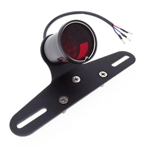 LED Motorcycle Rear Tail Red Stop Brake Light License Plate Lamp With Bracket