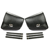 Motorcycle PU Leather Pair of Side Saddle Bags For Harley-Davidson Sportster XL883 1200