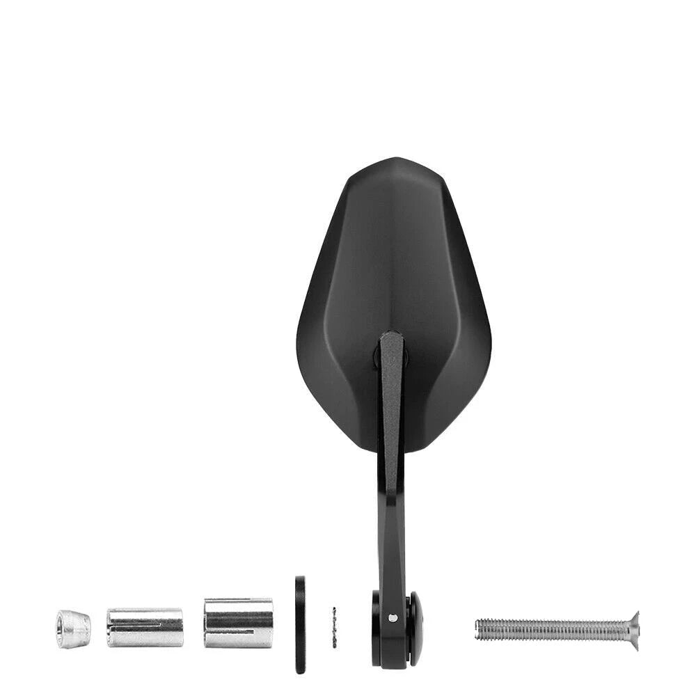 Universal Black Motorcycle Handlebar End Mirrors – 7/8" Round Rearview Set (E-Tested)