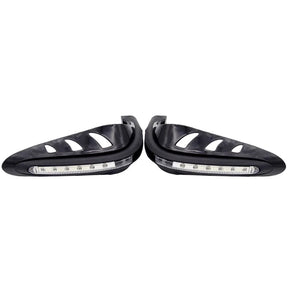 Motorcycle Handlebar Handguards 12V Yellow LED Lights 22mm